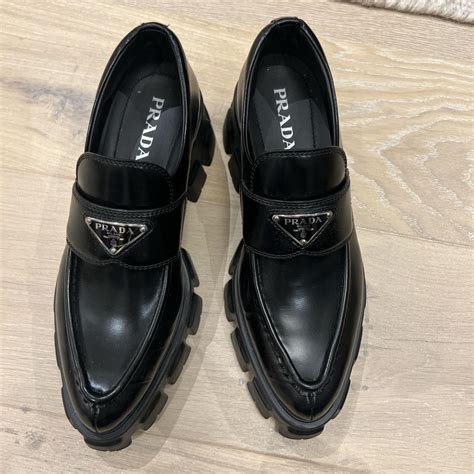 prada monolith loafers pointy